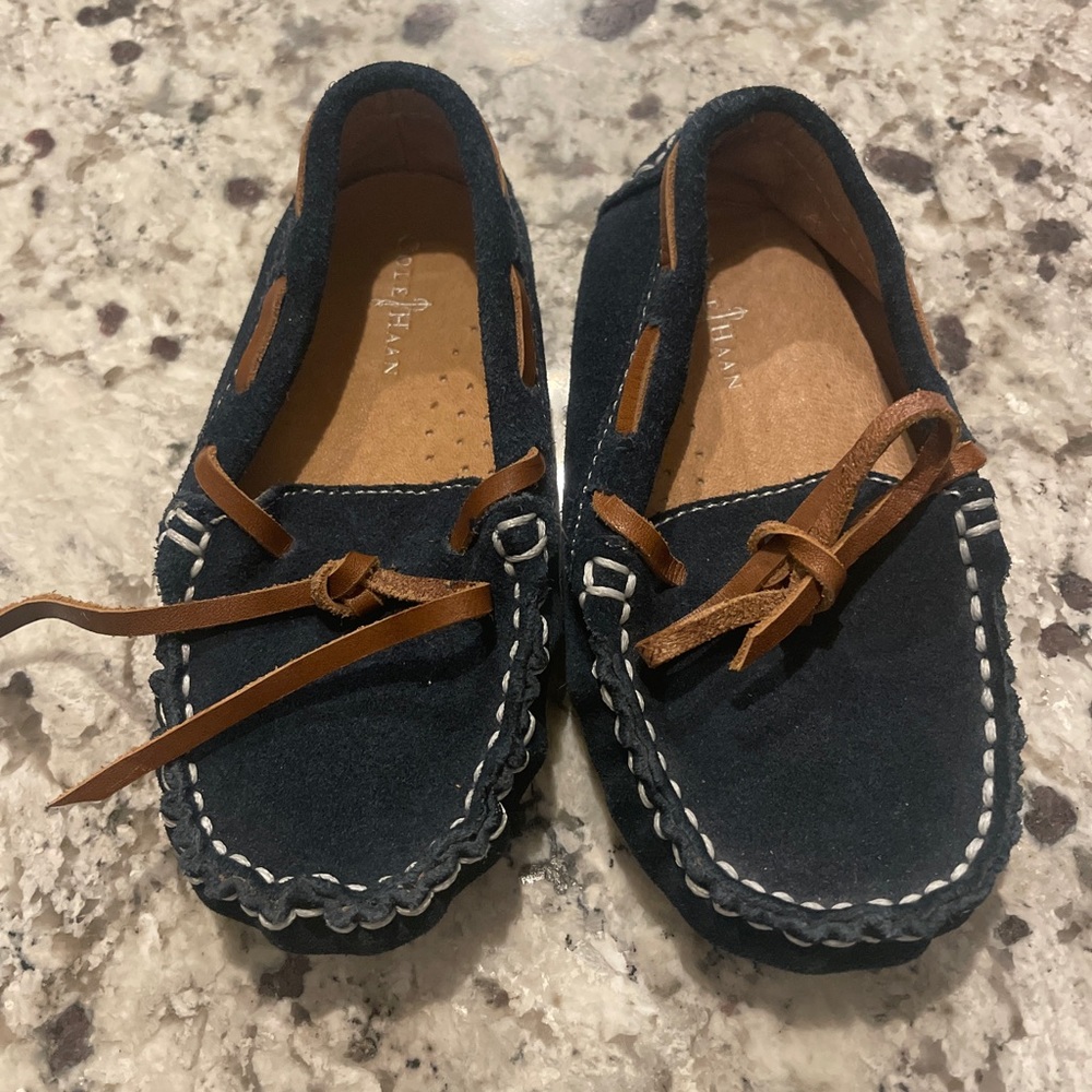 Cole Haan Baby Moccasins, navy blue